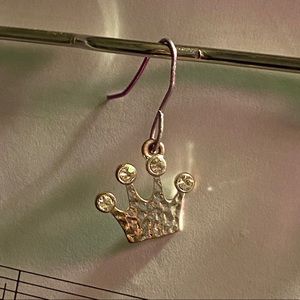 studded crown earring